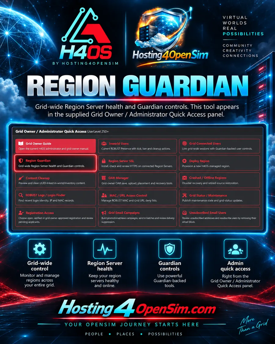 H4OS Region Guardian promotional overview